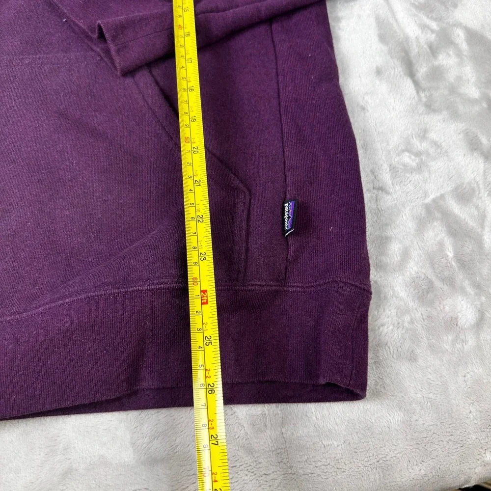 Patagonia Uprise Logo Hoodie Purple Womens Large Mens Medium Sweatshirt Spring - Picture 6 of 6